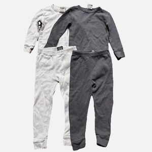 Toddler Thermal Set White Grey Base Layer Cold Weather Size 3T